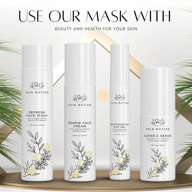 Skin Nation Magic Masque, Hydrating Night Mask with Hyaluronic Acid & Botanicals, Plant-Based Overnight Mask for Dry Skin,...
