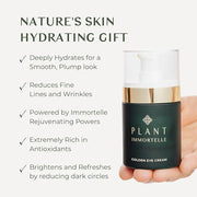 Golden Under Eye Cream - Hydrating Face Cream with Bakuchiol, Helichrysum Intensive Under Eye Renewal, Moisturizer Eye Cre...
