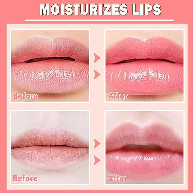 2PCS Bee Lip Balm Honey Pot,Honey Balm（Honey+Strawberry）
