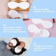 Sibba 200 Sheets Disposable Non Woven Eye Care Cotton Paper Facial Eye Pads Spa DIY Clear Eye Mask Paper Eye Pillow Covers...