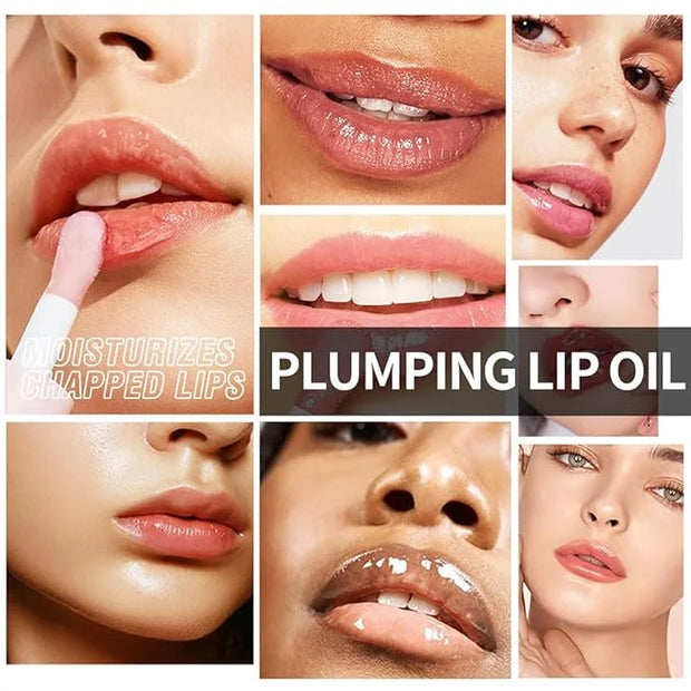 Hydrating Lip Glow Oil, Moisturizing Lip Glow Oil, Nourishing Glossy Transparent Lip Oil, Plumping Lip Oil, Lip Balm, Non-...