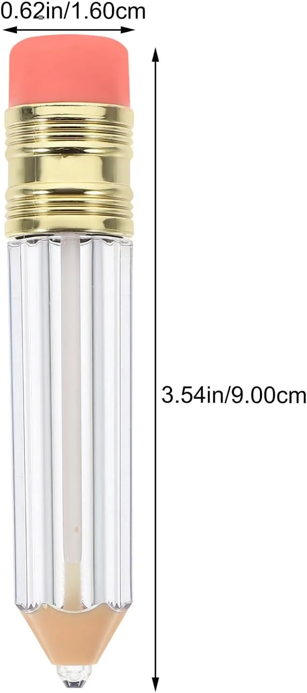 Garneck 12pcs Pencil Shaped Empty Lip Gloss Tubes 5ml Refillable Gloss Bottles For Diy Cosmetics Clear Mini Lip Oil Contai...