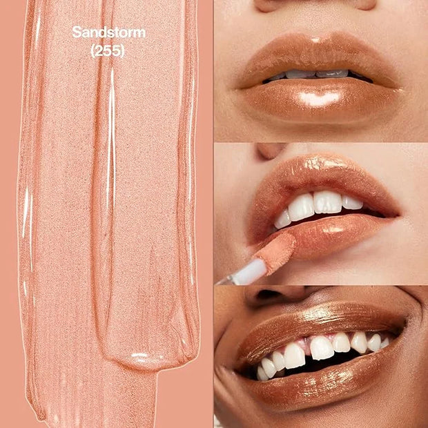 Revlon Super Lustrous Lip Gloss, Non-Sticky, Hydrating, High Shine Finish, 255 Sandstorm, 0.13 oz - Product Image