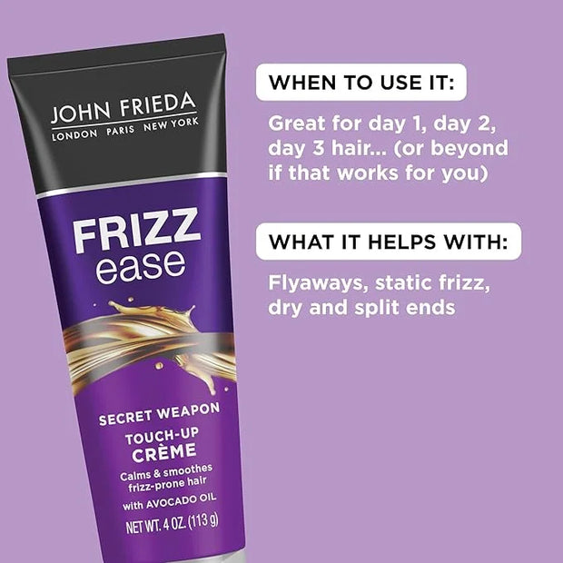 John Frieda Frizz Ease Secret Weapon Touch-Up Crème, Smoothing Cream for Flyaways, Frizz-Free & Split Ends, Infused with A...