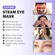 16 Packs Steam Eye Mask, Self Heating Warm Compress for Dry Eyes, Disposable Heated Eye Mask for Sleep, Spa, Travel Essent...