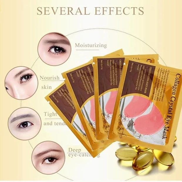 10pc Moisturizing Pink Eye Mask Collagen Eye Patch Crystal Eye Patch Moisturizing (Pink) - Product Image