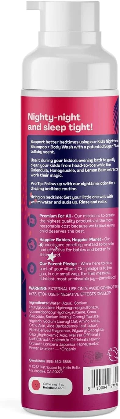 Hello Bello Kids Shampoo and Body Wash, Gentle Hypoallergenic Tear-Free Formula, Vegan and Cruelty-Free, Creamy Coconut Sc...