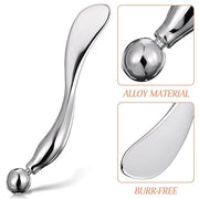 Zinc Alloy Eye Cream Spoon Eye Fatigue Relief Massage Tool for Skincare Makeup Application and Facial Care Silver Eye Spoo...