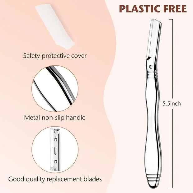 Eyebrow Razor, Dermaplaning Tool for Face, Face Razors for Women, Dermaplane Razor, Hair Removal and Exfoliation, Facial R...