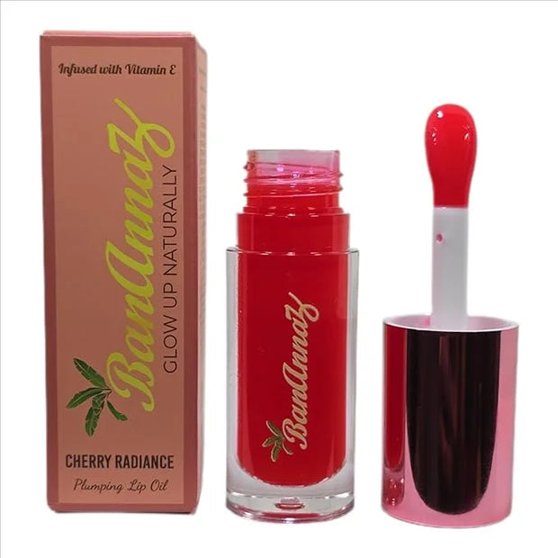 Cherry Radiance Lip Oil, Sheer Glossy Finish, Hydrating Formula (Cherry Radiance) - Product Image