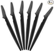 6 Pcs Black Eyebrow Razor, Face Razors Multipurpose, Facial Razors for Women Men, Eyebrow Trimmers Shaver with Protective ...
