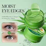 60 PCS Aloe Vera Eye Masks, Gel Collagen Under Eye Patches for Puffy Eyes and Dark Circles Treatments, Reduce Wrinkles and...