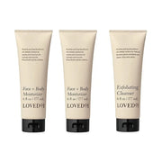 Exfoliating & Moisturizing Duo, Face & Body Exfoliating Cleanser & Moisturizer Bundle (6 Oz Cleanser & 2-Pack 6 Oz Moistur...