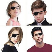 MYUBWTF Black Single Eye Mask, Pirate Skull Crossbone eye patch，Adjustable 3D Eye Patch for Adult and Kid (No Pattern) - P...