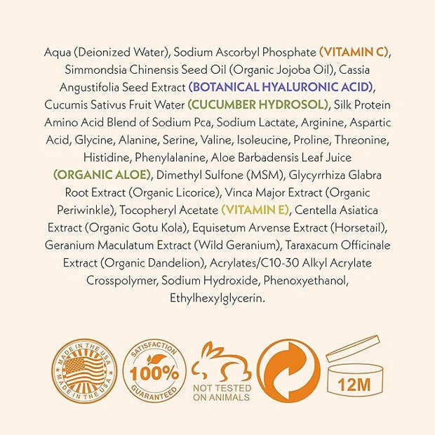 Eve Hansen Vitamin C Eye Gel - Under Eye Cream for Dark Circles and Puffiness - Anti-Aging Eye Repair Cream with Hyaluroni...