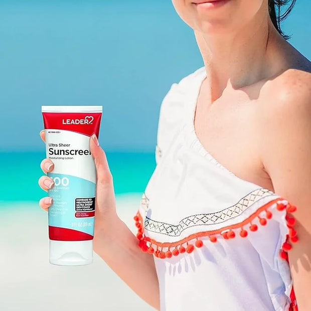 Leader Travel Sunscreen SPF 100+, Ultra Sheer Dry-Touch Water Resistant and Non-Greasy Lotion with Broad Spectrum SPF 100+...