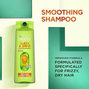 Garnier Fructis Sleek & Shine Shampoo, Conditioner + Anti-Frizz Serum Set for Frizzy, Dry Hair, Argan Oil (3 Items), 1 Kit...