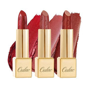 Oulac Metallic Red Lipstick Set 3PCS High Impact Lipcolor with Moisturizing Formula, Vegan Beauty, Full-Coverage Lip Color...