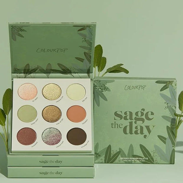 ColourPop Sage the Day Eyeshadow Palette - Sage & Olive Palette with Metallic and Matte Finishes - High-Pigment Eye Makeup...