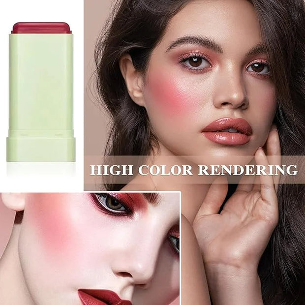 Cream Blush Stick,Waterproof Multi Makeup Cream Stick,Lightweight,Long-lasting,Easy To Use,2 in 2 Multi Blush for Cheeks &...