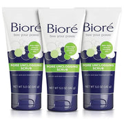 Bioré Pore Unclogging Scrub, Removes Excess Dirt and Oils, Face Scrub, with Salicylic Acid, Oil Free, 5 Ounces, Pack of 3 ...