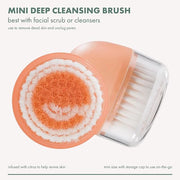 EcoTools Mini Facial Cleansing Brush, Infused with Citrus, Boosts Collagen, Safe for Sensitive Skin, Exfoliates & Clean Po...