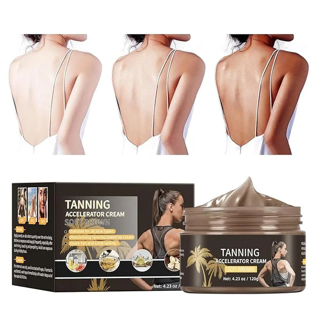 Tanning Accelerator Cream For Faster Tanning, 120g Tanning Cream, Brown Tanning Cream, Achieve Natural Tan Skin, Self Tann...