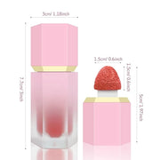 Liquid Blush for Cheeks, Soft Cream Blush with Cushion Applicator, Dewy Finish Matte Velvet Texture, High-Pigmented Blenda...