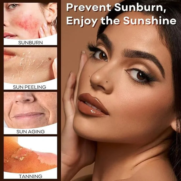 Tinted Face Sunscreen, SPF 50 Sunscreen for Face, Hydrating Sun Essence, Concealer Sunscreen, Lightweight Travel Size Agai...