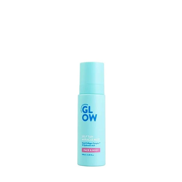 Australian Glow Miracle Mist, Self Tanner for Face & Body w/Quad-Collagen Complex & Hyaluronic Acid, 3.38 fl. oz / 100ml -...