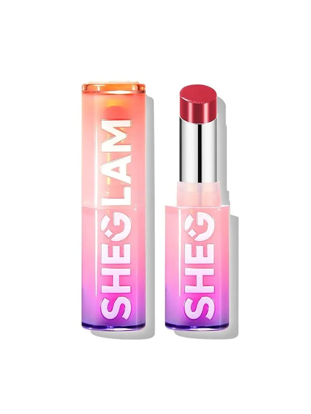 SHEGLAM Mirror Kiss High-Shine Lipstick Silky Jelly Texture Hydrated&Smooth Lip Gloss-It Takes Guts - Product Image