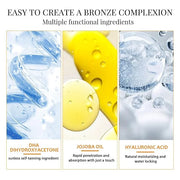 Self Tanner Sunless Tanning Lotion — indoor tanning lotion for tanning beds outdoor Sun-Kissed Glow Non-Transfer Bronzing ...