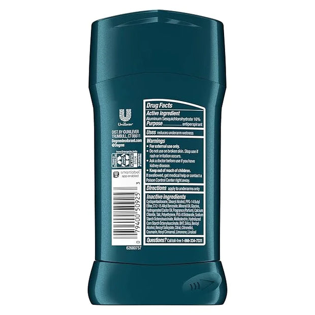 Degree Men Antiperspirant Deodorant Stick Deep Cedar & Lavender 4 Count 72-Hour Sweat and Odor Protection Deodorant for Me...