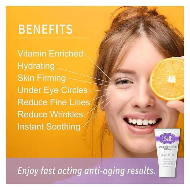 Belli eye cream for brightening wrinkles dark circles anti-aging skin renewing and puff, Enriched Vitamin | Skin Smoothing...