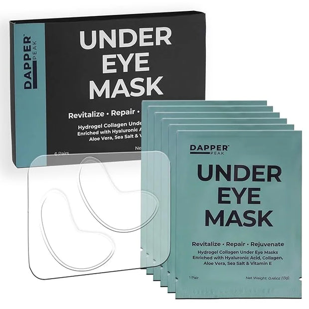 Under Eye Patches - 6 pairs| Hydrating Hydrogel Under Eye Mask/ Collagen Eye Patches, Hydrolyzed Marine Collagen, Vitamin ...