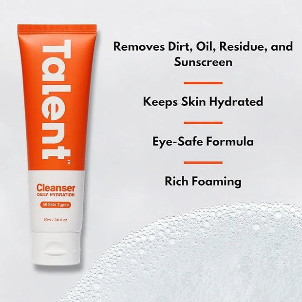Talent Complete Skincare Set for Men – 90 Day Supply, Korean Skincare, EWG Verified, Fragrance-Free Cleanser, Exfoliator, ...