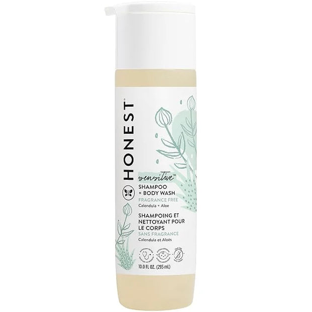 The Honest Company 2-in-1 Cleansing Shampoo + Body Wash for Sensitive Skin | Gentle for Baby | Naturally Derived, Tear-fre...