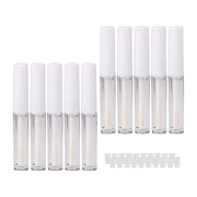 RDEXP 1.3ml Empty Lip Gloss Tube Clear Plastic Lip Gloss Containers Pack of 10 (White Cap) - Product Image