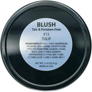 Tulip Deep with Tints of Coral Red Purple Magenta Blush Pressed Cheek Blush Color Contour Powder, Talc & Paraben Free, 4 G...