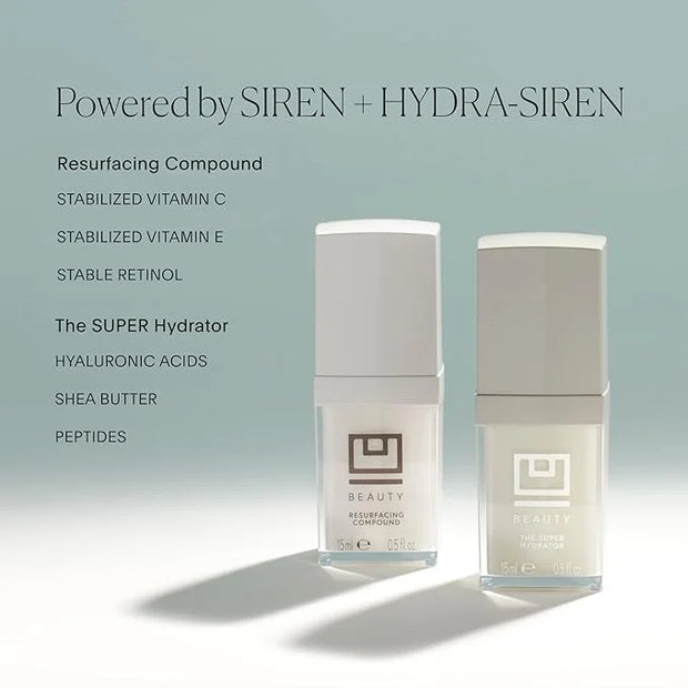 The U Beauty Duo - Resurfacing Compound & SUPER Hydrator Set - Vitamin C & E, Retinol, Hyaluronic Acid - Moisturizing Face...