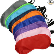 erioctry 10pcs Eye Masks Cover Lightweight Blindfold Sleeping Eye Masks with Elastic Straps for Kids Girls Women Men (Colo...