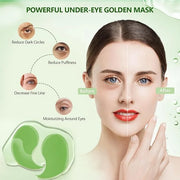 3 Packs 60 Pcs Under Eye Patches, Green+24K Gold+Pink, 30 Pairs Undereye Mask for Puffy Eye Dark Circle Treatment, Collage...