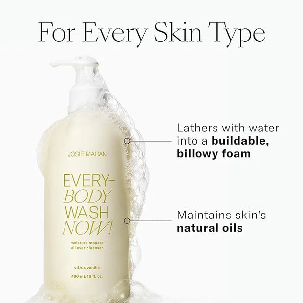 Josie Maran Cali Glow Collection Body & Skincare Set - Includes EveryBODY Wash Now! Moisture Mousse Cleanser, Whipped Arga...