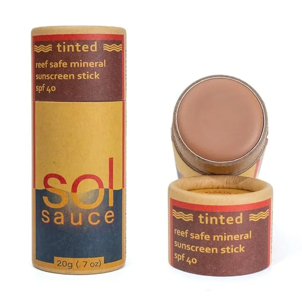 Mineral Sunscreen Stick • SPF 40+ • Quality Natural Ingredient • Water Resistant • Reef Safe • Only Zinc • Kid Safe (Tinte...