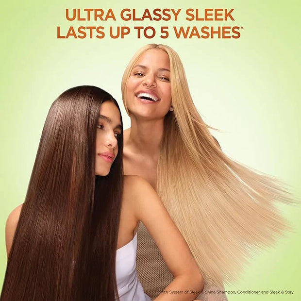 Garnier Fructis Sleek & Shine Shampoo, Conditioner + Anti-Frizz Serum Set for Frizzy, Dry Hair, Argan Oil (3 Items), 1 Kit...