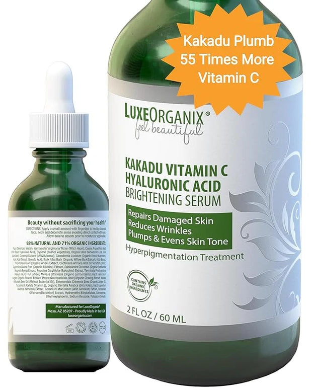 Vitamin C Serum For Face With Hyaluronic Acid: Brightening Treatment & Dark Spot Remover For Face Reduces Blemishes & Wrin...