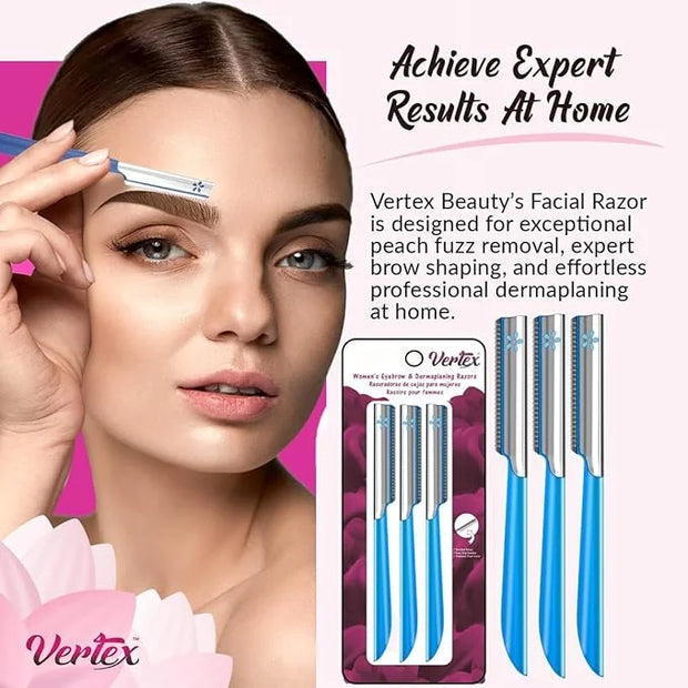 Womens Facial Hair Razor For Face Peach Fuzz Removal Shaver Dermaplaning Tool Sensitive Skin Trimmer Fine Hair Eyebrow Raz...