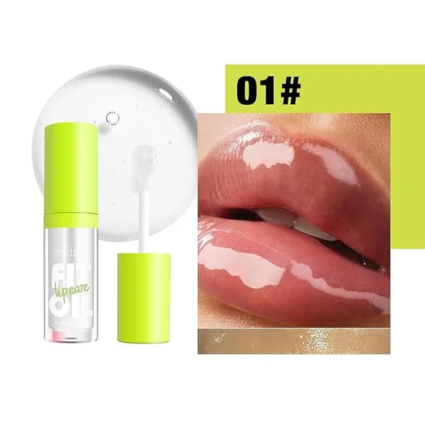 8 Colors Lip Oil Lip Glaze, Hydrating Lip Glow Oil Big Brush Head Shiny Moisturizing Lip Gloss, Long Lasting Non-sticky Fr...