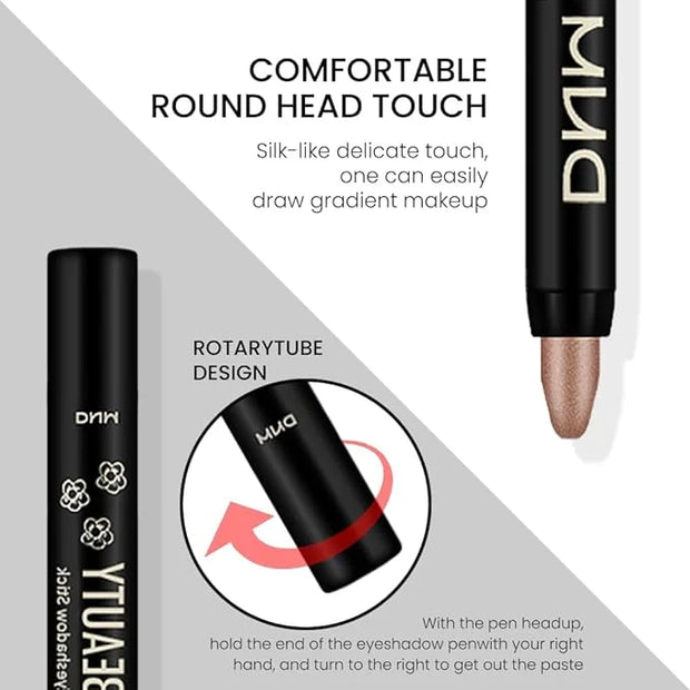 evpct Bronze Gold Shimmer Cream Eye Shadow Brightener Sticks Set for Eyes, Bronze Gold Shimmery Matte Pencil Eye shadow Ap...