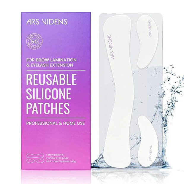 ARSVIDENS Reusable Silicone Patches for Brow Lamination Procedure & Lash Lift, Eco-Friendly Brow and Under Eye Pads for Pr...